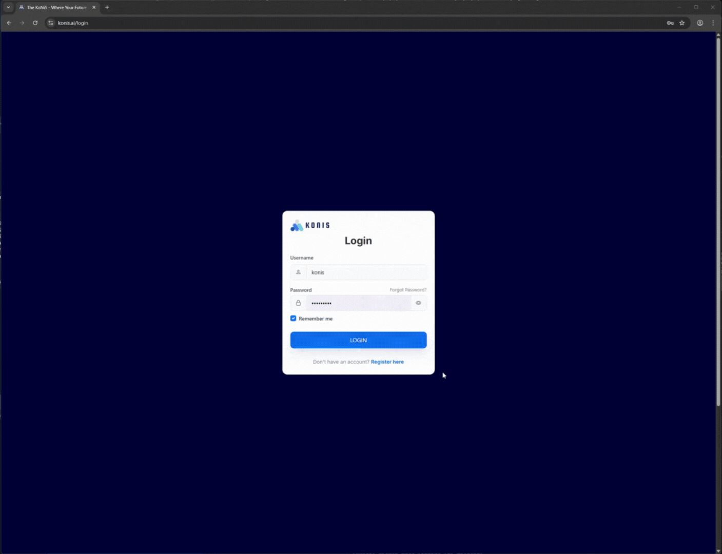 KONIS Trading Dashboard